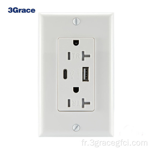 ETL USB Wall Socket Type C 4.2A Sortie